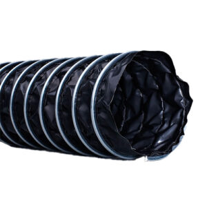 Tubo flessibile industriale in PVC per aspirazione e ventilazione. Alta resistenza e durabilità.