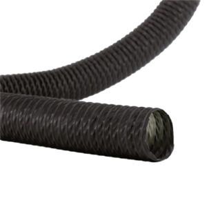 Tubo industriale flessibile in gomma resistente per applicazioni professionali.