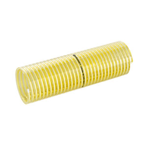 Tubo flessibile giallo per forniture industriali, resistente e versatile per vari utilizzi.