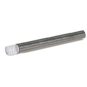 Tubo flessibile in acciaio inox per applicazioni industriali, resistente e durevole.